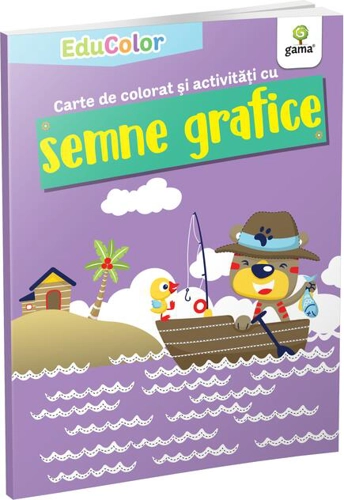 Carte de colorat și activități cu semne grafice. EduColor