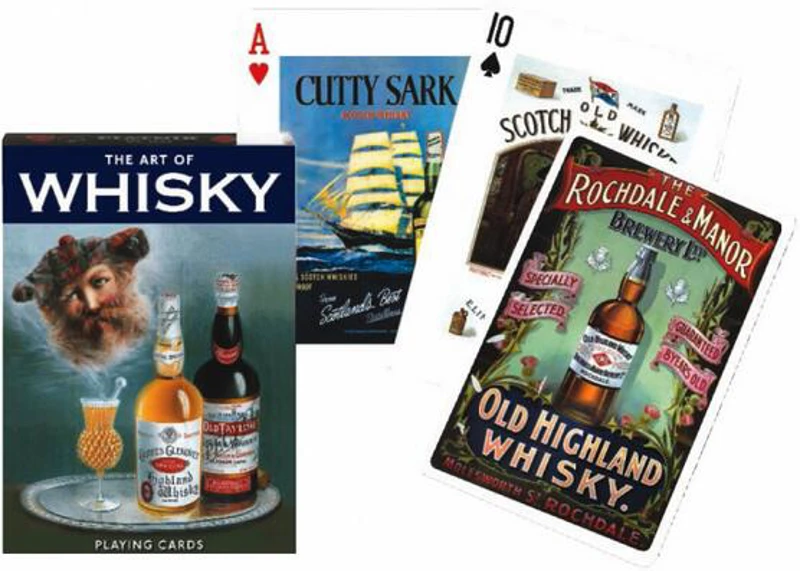 Cărți de joc Piatnik de colecție cu tema „The Art of Whisky"