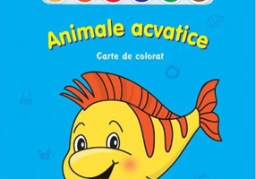 Miracolul culorilor. Animale acvatice (carte de colorat + acuarelă + pensulă)