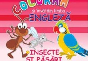 Colorăm şi învăţăm limba engleză. Nr.3. Insecte şi păsări