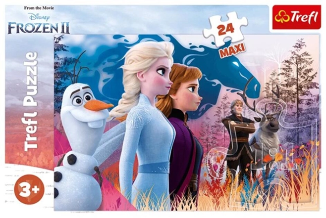 Puzzle 24 piese Maxi „Frozen 2 - Călătoria magică”