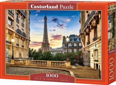 Puzzle 1000 piese „Walk in Paris at Sunset”