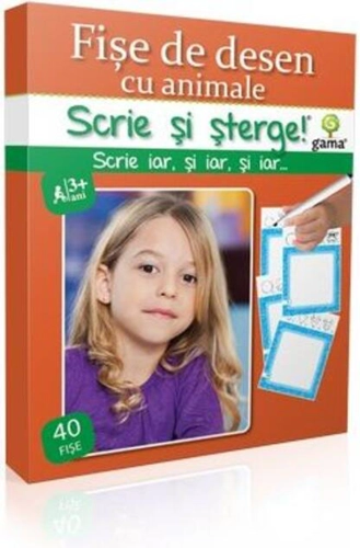 Desen. Fișe cu animale. Scrie și șterge! (3-7 ani)