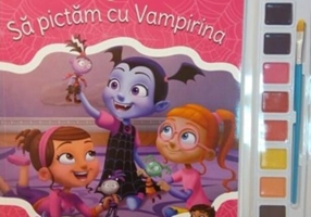 Disney. Vampirina. Să pictăm cu Vampirina. Carte de colorat cu pensulă și acuarele