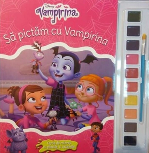Disney. Vampirina. Să pictăm cu Vampirina. Carte de colorat cu pensulă și acuarele