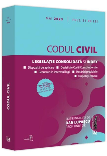 Codul civil. Legislație consolidată și index (mai 2023)