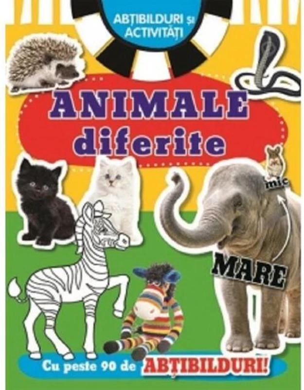 Animale diferite. Abțibilduri și activități