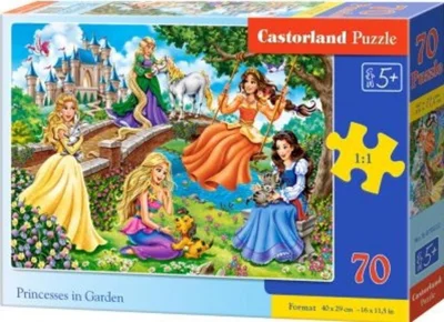 Puzzle 70 piese „Princesses in Garden”