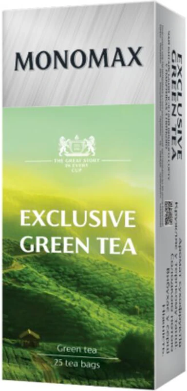 Cutie ceai cu 25 pliculețe Monomax - Exclusive Green Tea: frunze de ceai verde chinezesc 90 g