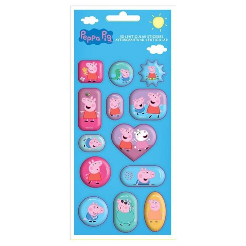 Peppa Pig - Stickere 3D lenticulare