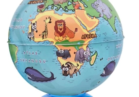 Glob pământesc decorativ cu ascuțitoare Animals 6 cm