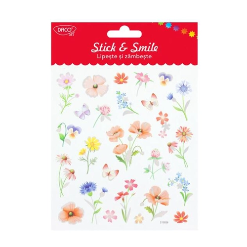 Abțibild DACO Lipește și zâmbește, flori - AB131