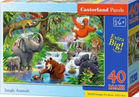 Puzzle 40 piese „Maxi Jungle Animals”