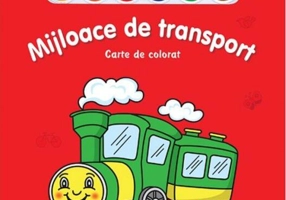 Miracolul culorilor. Mijloace de transport (carte de colorat + acuarelă + pensulă)
