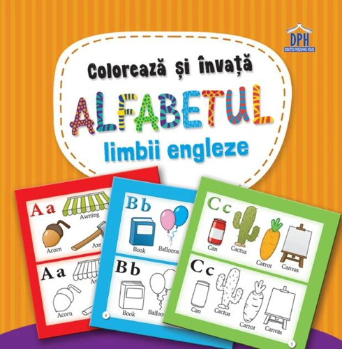 Colorează și învață alfabetul limbii engleze