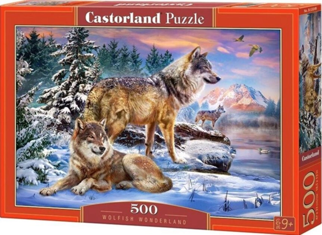 Puzzle 500 piese „Wolfish Wonderland”