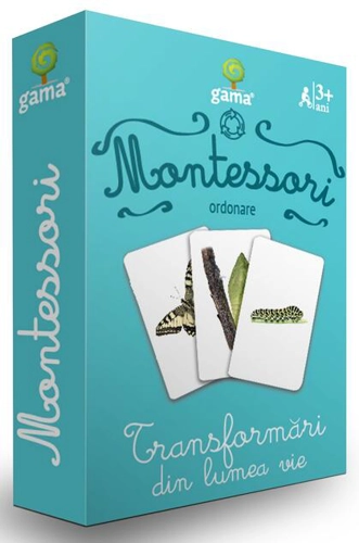 Transformări din lumea vie. Cărţi de joc Montessori