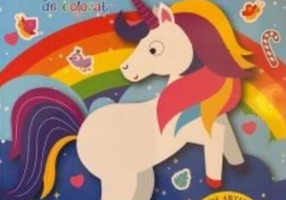 Unicorni. Carte de colorat cu 100 de abțibilduri