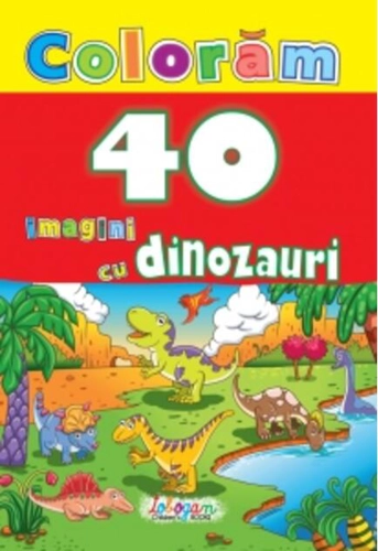 Colorăm. 40 imagini cu dinozauri