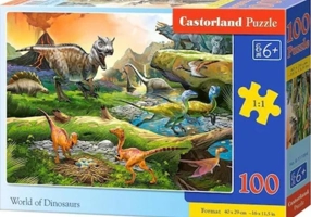 Puzzle 100 piese „World of Dinosaurs”