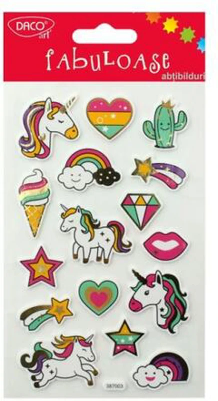 Abțibild DACO Fabuloase, unicorni - AB048
