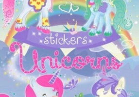 Unicorns stickers. Albastru
