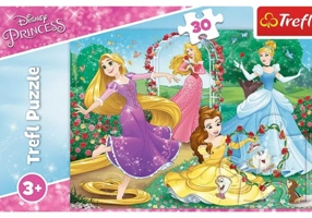Puzzle 30 piese „Prințese Disney în Grădina Palatului”