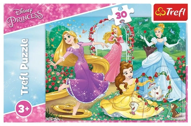 Puzzle 30 piese „Prințese Disney în Grădina Palatului”