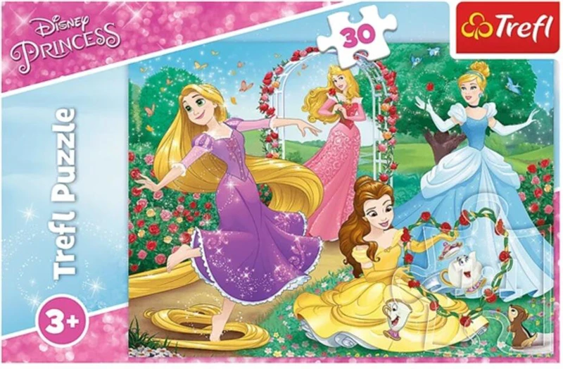 Puzzle 30 piese „Prințese Disney în Grădina Palatului”