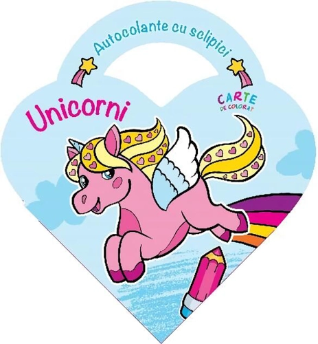 Autocolante cu sclipici - Unicorni