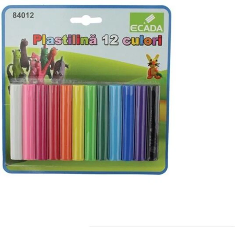 Plastilină 12 culori ECADA