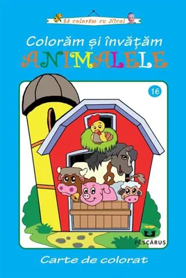 Coloram și învățăm Animalele. Carte de colorat