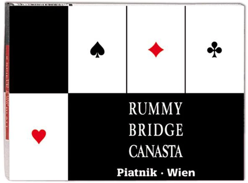 Cărți de joc Piatnik „Rummy, Bridge, Canasta”, pachet dublu