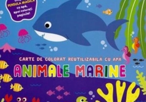 Animale marine. Carte de colorat reutilizabilă cu apă