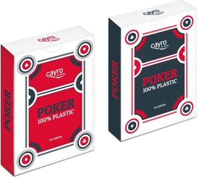 Cărți de joc Cayro Poker 100% plastic